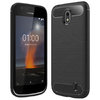 Flexi Slim Carbon Fibre Case for Nokia 1 - Brushed Black